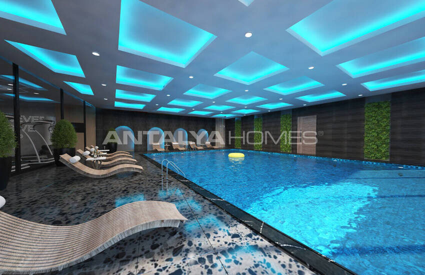 Alanya'da Plaja Yakın Zengin Olanaklara Sahip Sitede Daireler 14