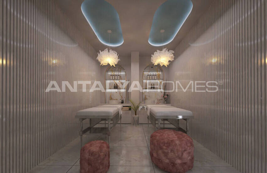 Alanya'da Plaja Yakın Zengin Olanaklara Sahip Sitede Daireler 19