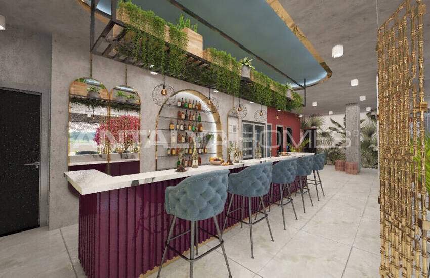 Alanya'da Plaja Yakın Zengin Olanaklara Sahip Sitede Daireler 12