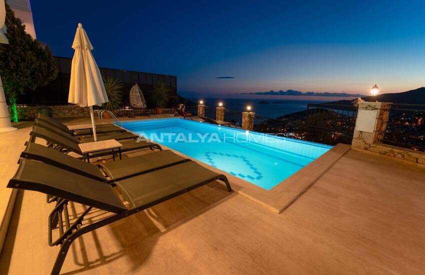 منزل فاخر بإطلالة بانورامية على البحر وحمام سباحة في كاس كالكان 7