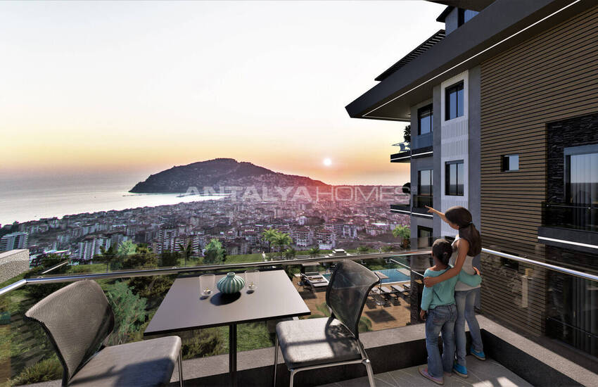 Uitzicht Op Zee Elegante Woningen In Alanya Cikcilli