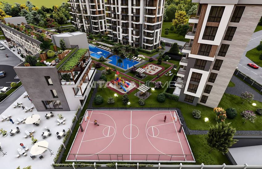 Стильная недвижимость в 4-х блочном комплексе в Анталии Кепез 6