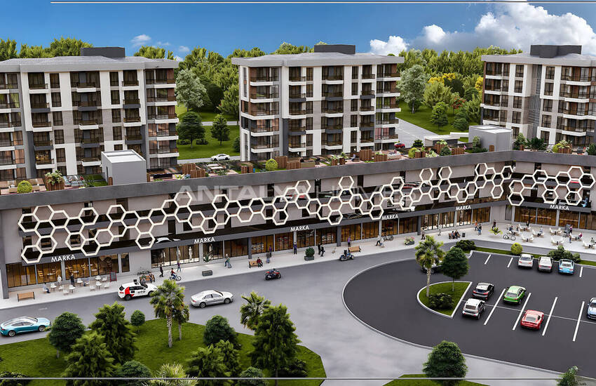 Стильная недвижимость в 4-х блочном комплексе в Анталии Кепез 2