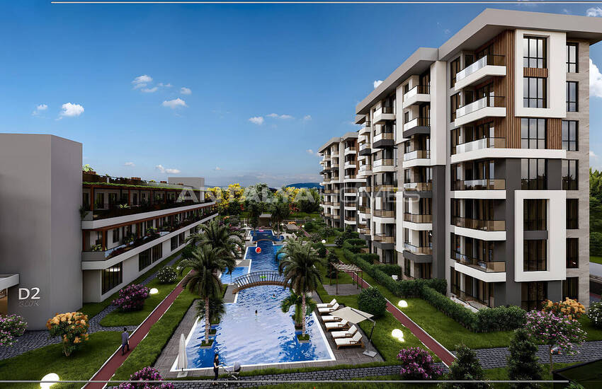 Стильная недвижимость в 4-х блочном комплексе в Анталии Кепез 12