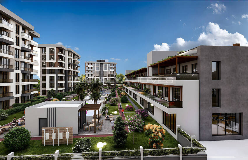 Стильная недвижимость в 4-х блочном комплексе в Анталии Кепез 4