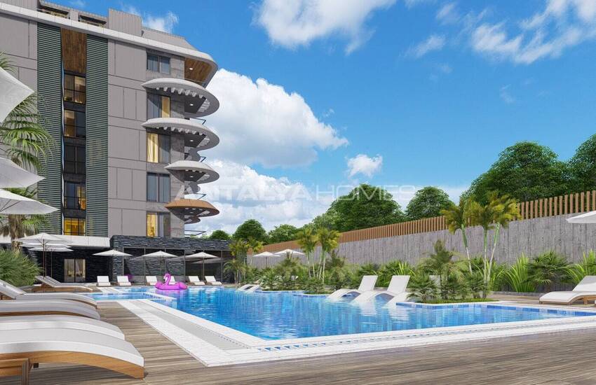 Apartments in a Seafront Complex with Social Amenities in Kestel 2