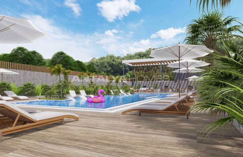 Apartments in a Seafront Complex with Social Amenities in Kestel 4