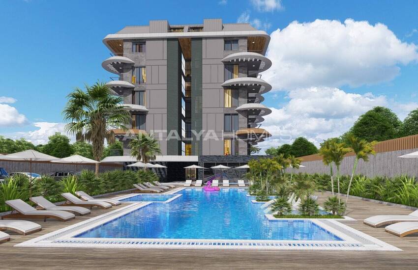 Apartments in a Seafront Complex with Social Amenities in Kestel 3