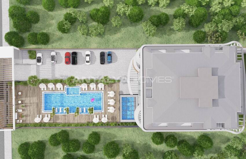 Apartments in a Seafront Complex with Social Amenities in Kestel 8