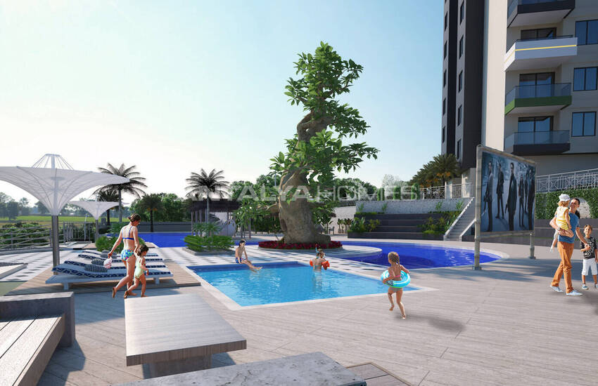 Alanya'da Satılık Manzaralı Şık Tasarımlı Daireler 4