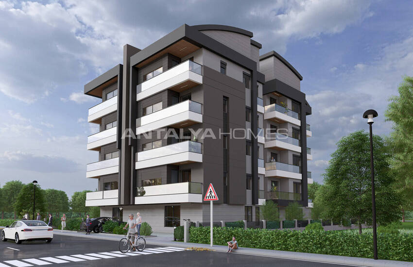 Квартиры в комплексе с бассейном в Кепезе Анталии 1