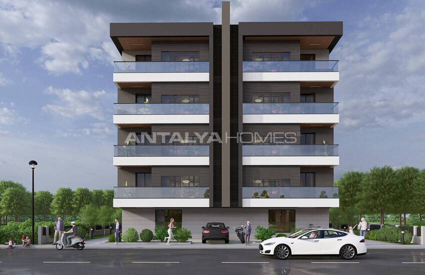 Квартиры в комплексе с бассейном в Кепезе Анталии 2