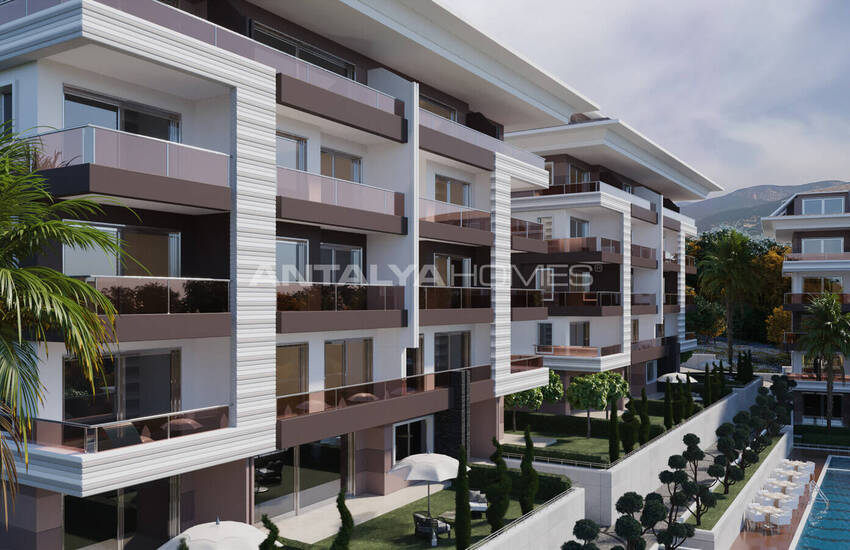 Snygga Lägenheter Med Utsikt Över Bergen I Alanya Kestel 8