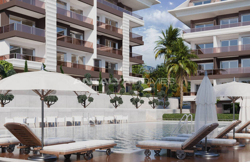 Snygga Lägenheter Med Utsikt Över Bergen I Alanya Kestel 9