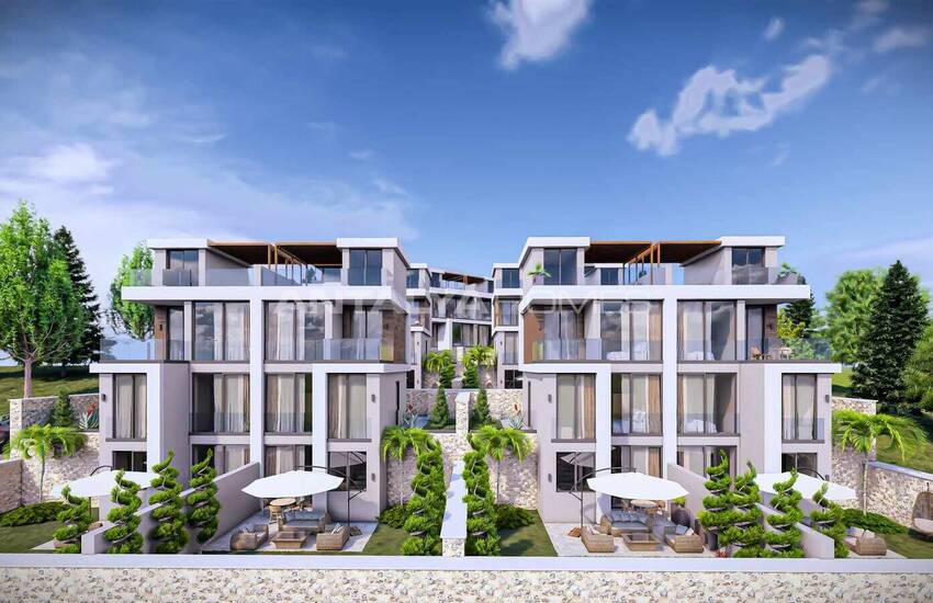 Hus Med Pool I Ett Komplex Med Havsutsikt I Antalya Kalkan 4