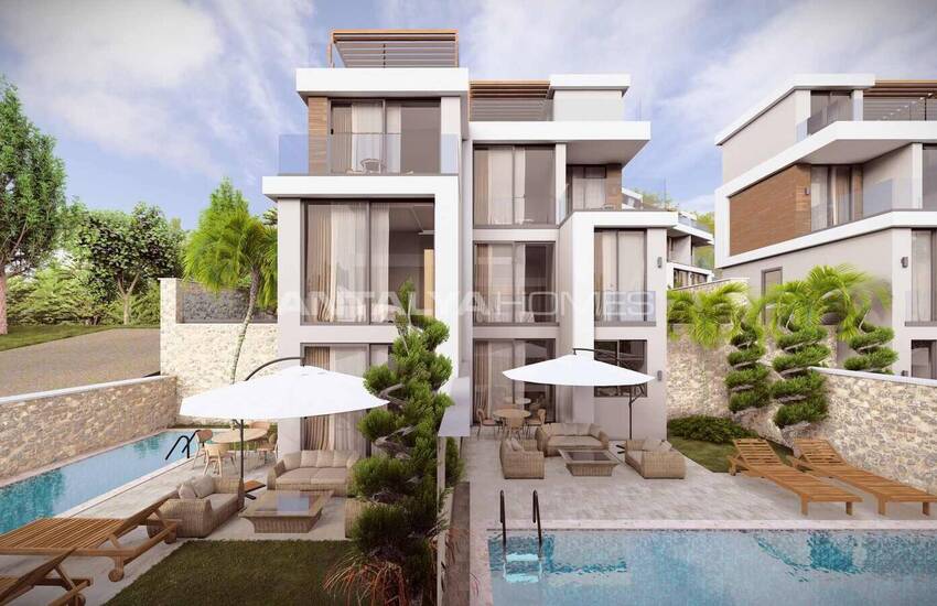 Hus Med Pool I Ett Komplex Med Havsutsikt I Antalya Kalkan 2