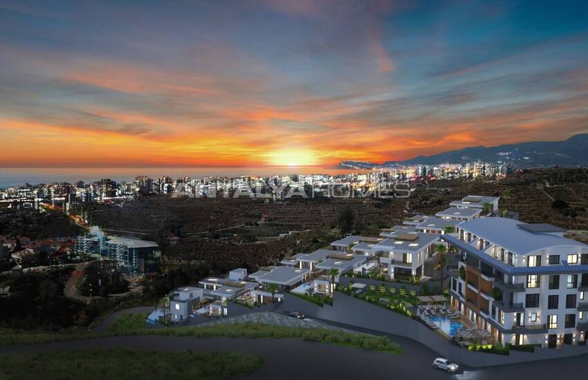 خانههای با منظره دریا و استخر برای فروش در آلانیا