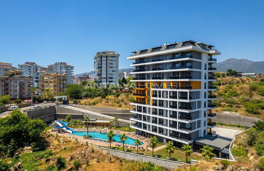 Sea-view Flats in a Complex in Alanya Tosmur 12