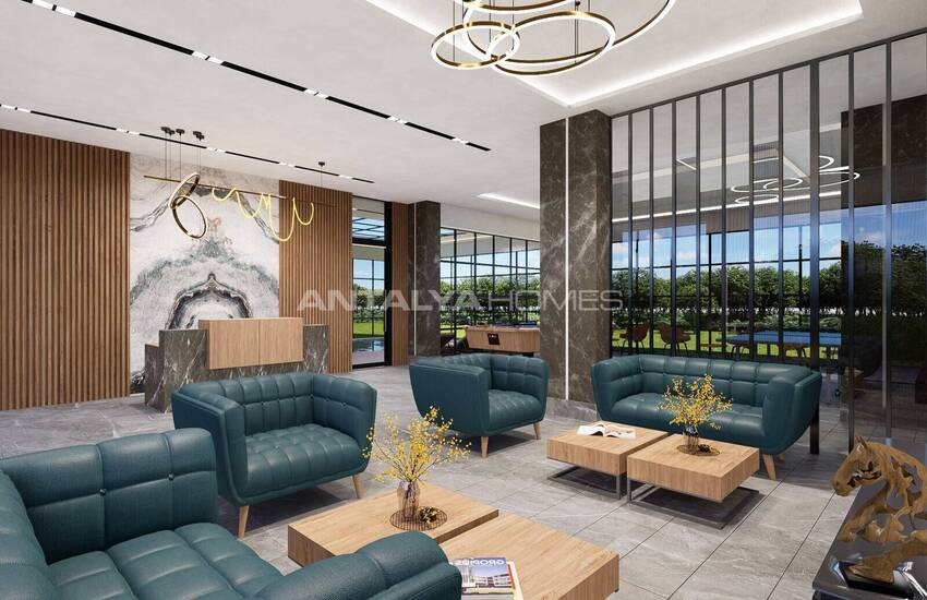 Квартиры с видом на море в комплексе в Алании, Тосмур 4