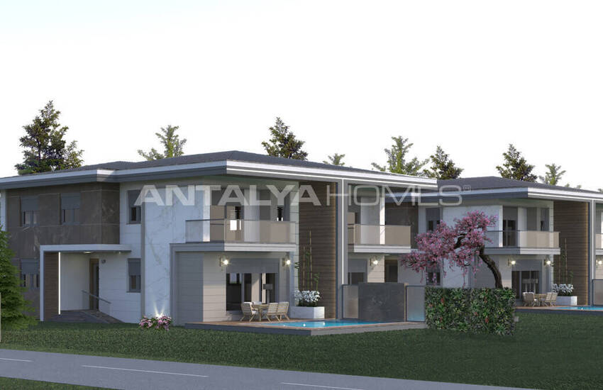 4-bedroom Houses with Pool and Garden in Dosemealti