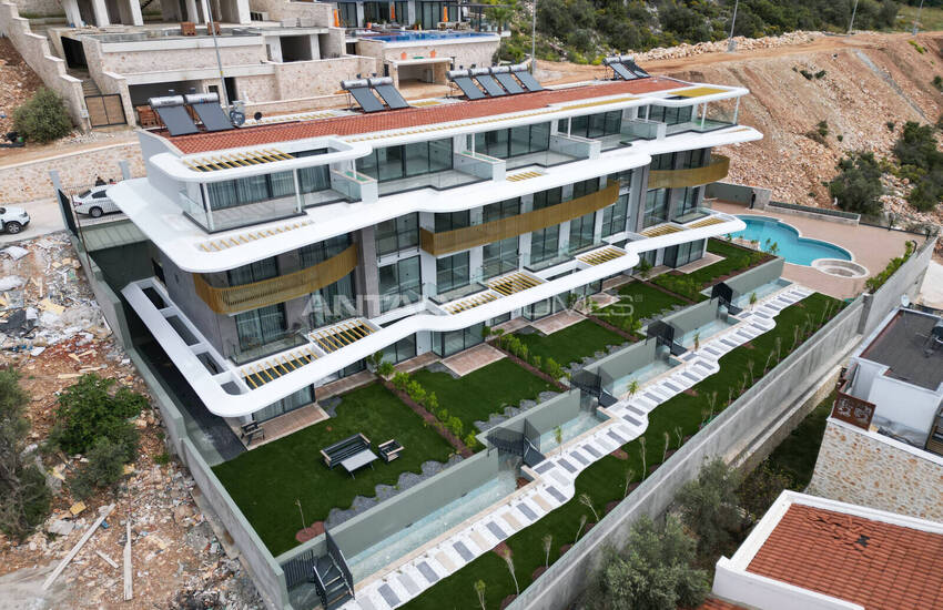 Kaş Kalkan'da Deniz Manzaralı 2+1 Daireler 1