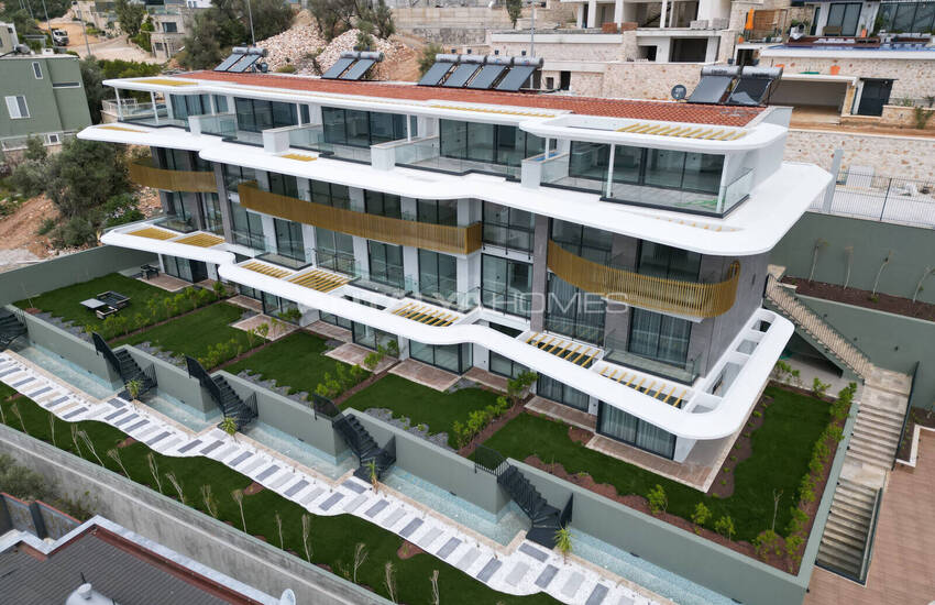 Kaş Kalkan'da Deniz Manzaralı 2+1 Daireler 2