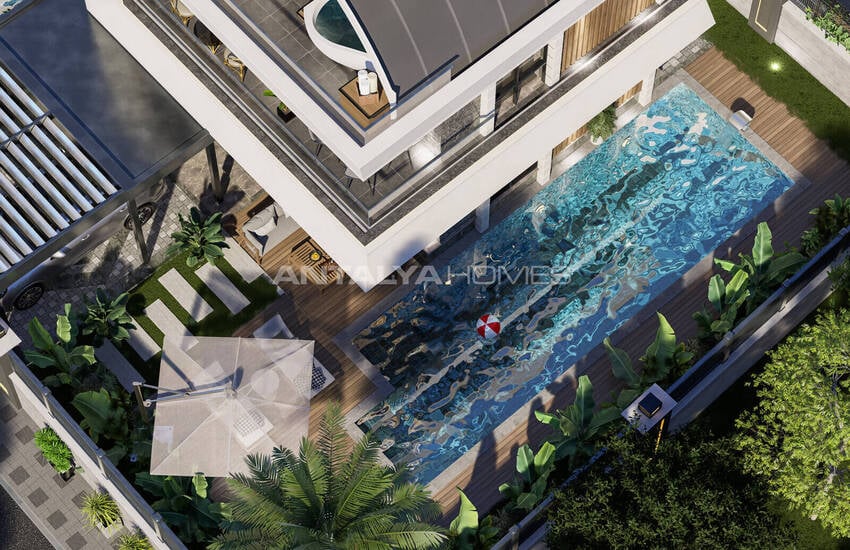 Detached Houses with Private Pool Near the Sea in Konaklı Alanya 1