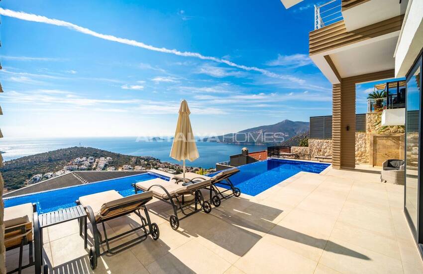 Elegant Villa with Private Pool, Garden and Sea Views in Kalkan