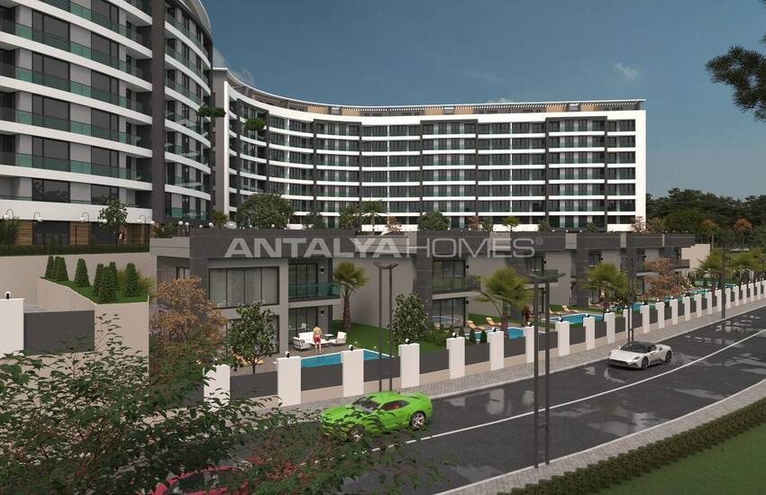 Çankaya, Kepez, Antalya'da Şehir ve Deniz Manzaralı Evler 4