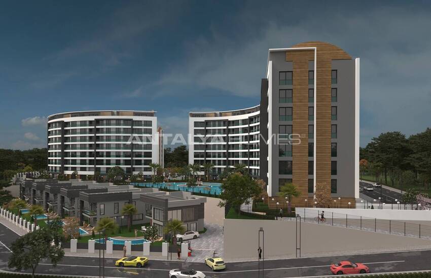 Çankaya, Kepez, Antalya'da Şehir ve Deniz Manzaralı Evler 5