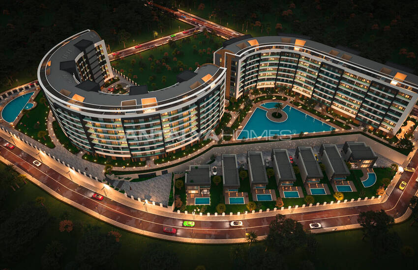 Çankaya, Kepez, Antalya'da Şehir ve Deniz Manzaralı Evler 3