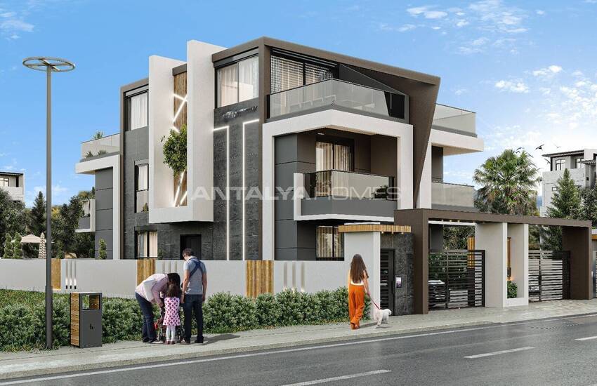 Eleganta Villor Med Privat Pool Och Trädgård I Muratpasa Antalya