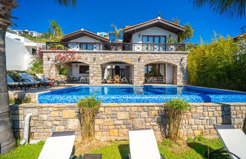 Beachfront House with Beach Access and Pool in Kalkan