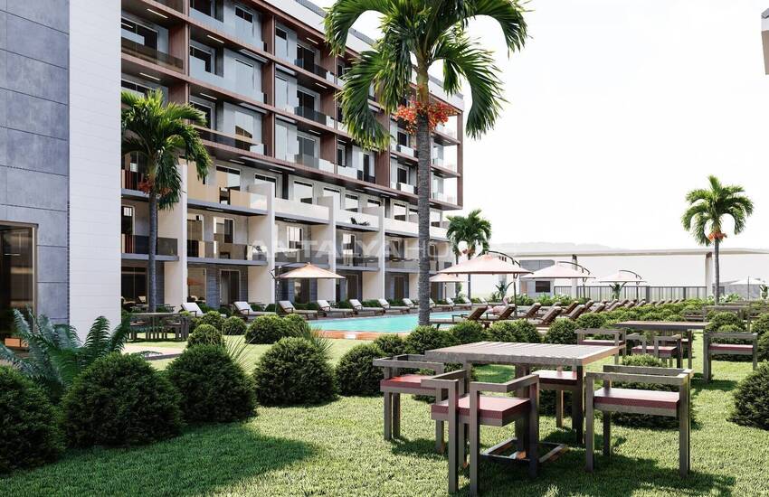 Stilfulla Lägenheter I Ett Komplex Med Pool I Antalya Konyaaltı 2