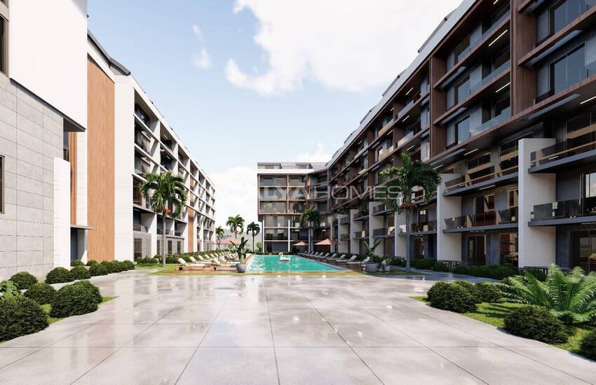Stilfulla Lägenheter I Ett Komplex Med Pool I Antalya Konyaaltı 3