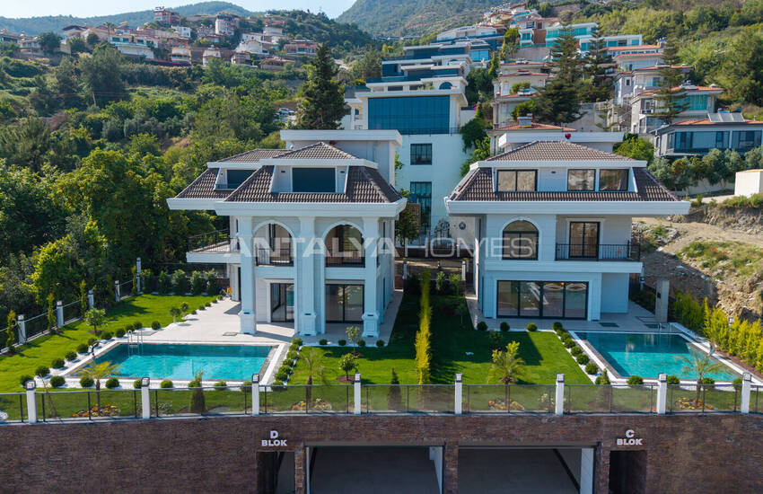 Vrijstaande Villa's Met Zwembad En Zeezicht In Alanya Antalya 8