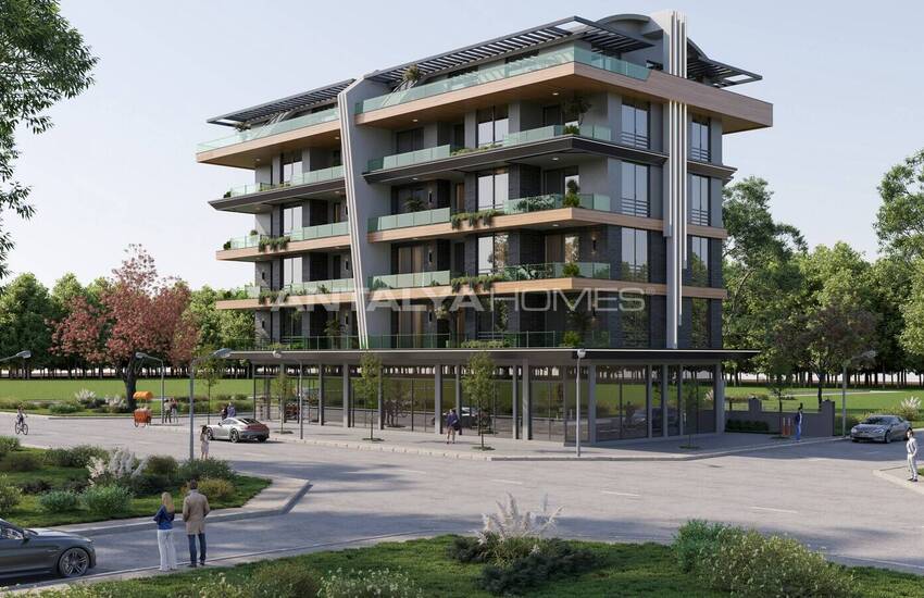 آپارتمان‌های با منظره دریا و شهر نزدیک ساحل در آلانیا اوبا 4