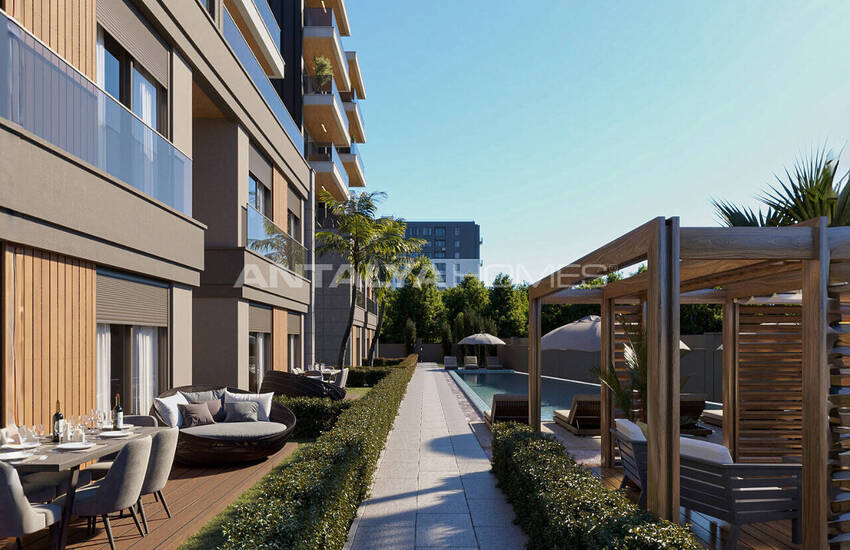 Flats in a Complex with Pool Near Airport in Antalya 7