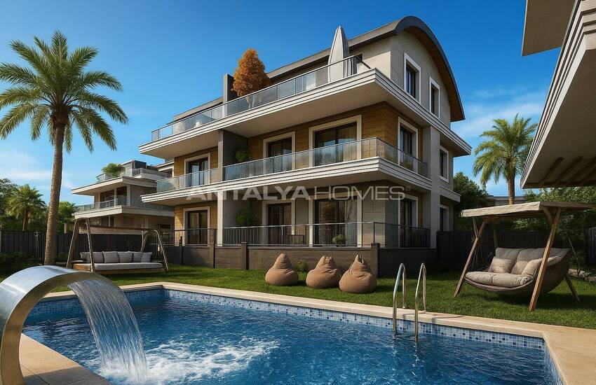Sea View Houses with Private Pool in Alanya Tepe 1