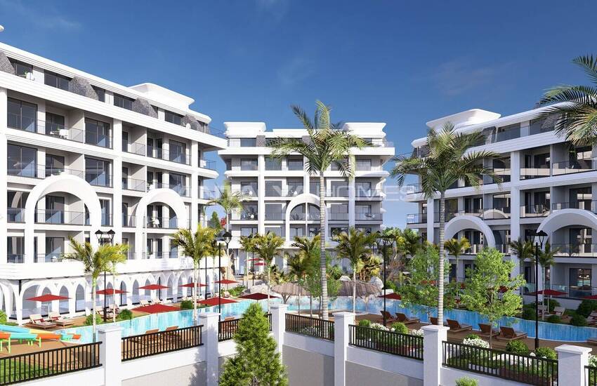 Flats with Rich Social Amenities Near the Beach in Alanya 1