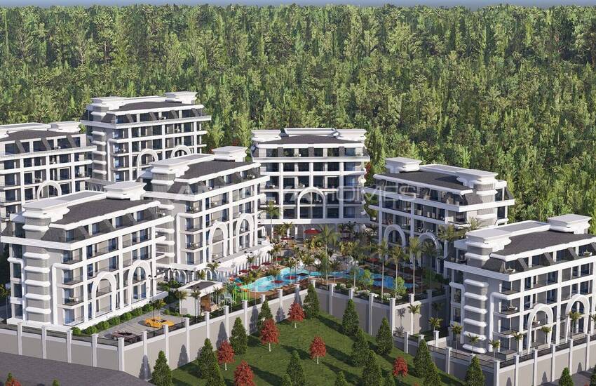 Flats with Rich Social Amenities Near the Beach in Alanya