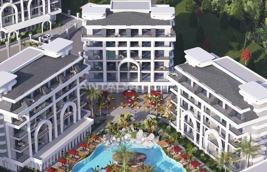 Flats with Rich Social Amenities Near the Beach in Alanya 2