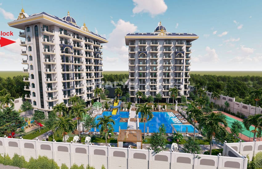 آپارتمان با نمای استخر و امکانات رفاهی در آلانیا