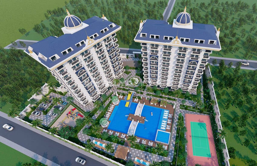 آپارتمان با نمای استخر و امکانات رفاهی در آلانیا 1