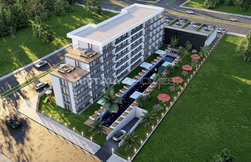 آپارتمانهای شیک با استخری به اندازه استخر المپیک در آنتالیا آلتینتاش 4