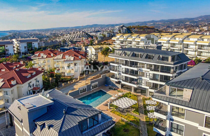 شقق بإطلالة على البحر والمدينة في مجمع مع مسبح في ألانيا 3