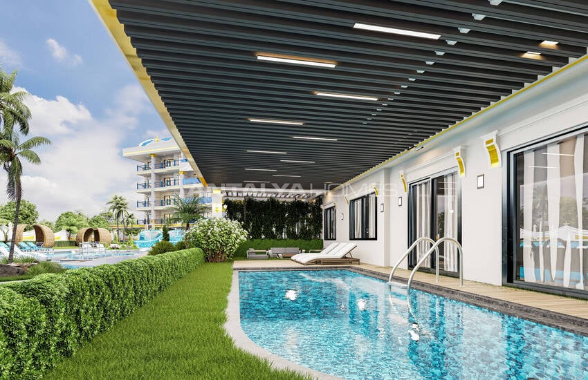 آپارتمان‌ها در مجتمعی با امکانات رفاهی غنی در آلانیا، اوبا 14