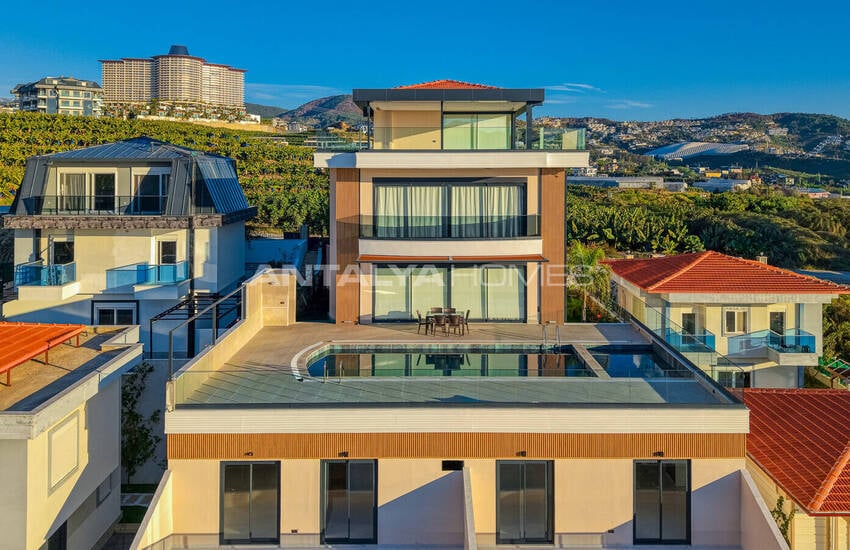 Alanya Kargıcak'ta Deniz Manzaralı Lüks 12 Odalı Villa 4