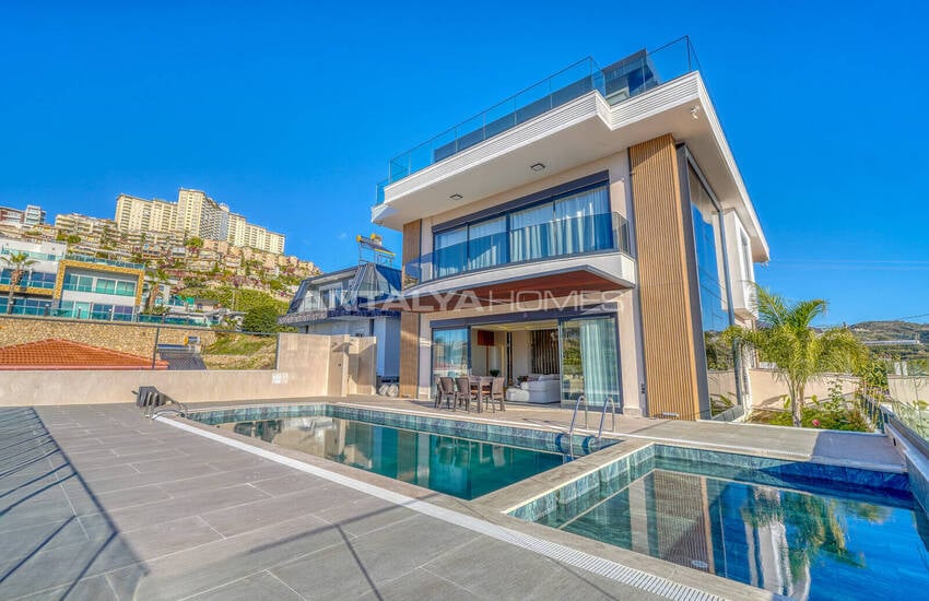 Alanya Kargıcak'ta Deniz Manzaralı Lüks 12 Odalı Villa 10