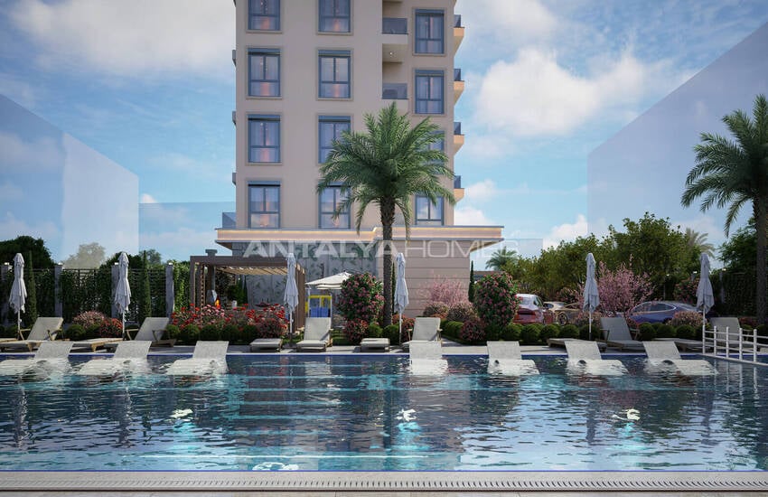 Квартиры в комплексе в 500 м от моря в Алании Махмутлар 1